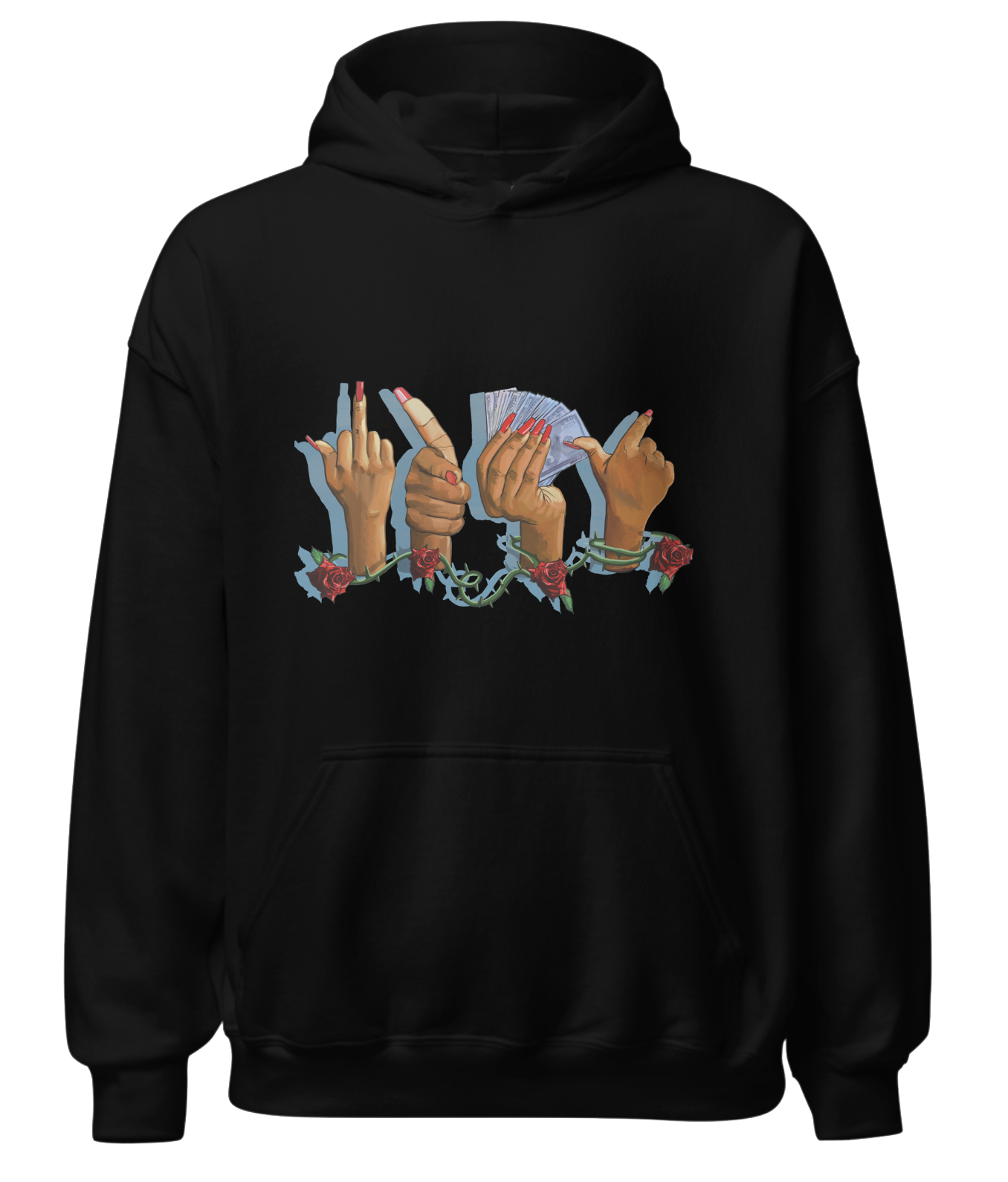 Black Fuk U Pay Me Hoodie