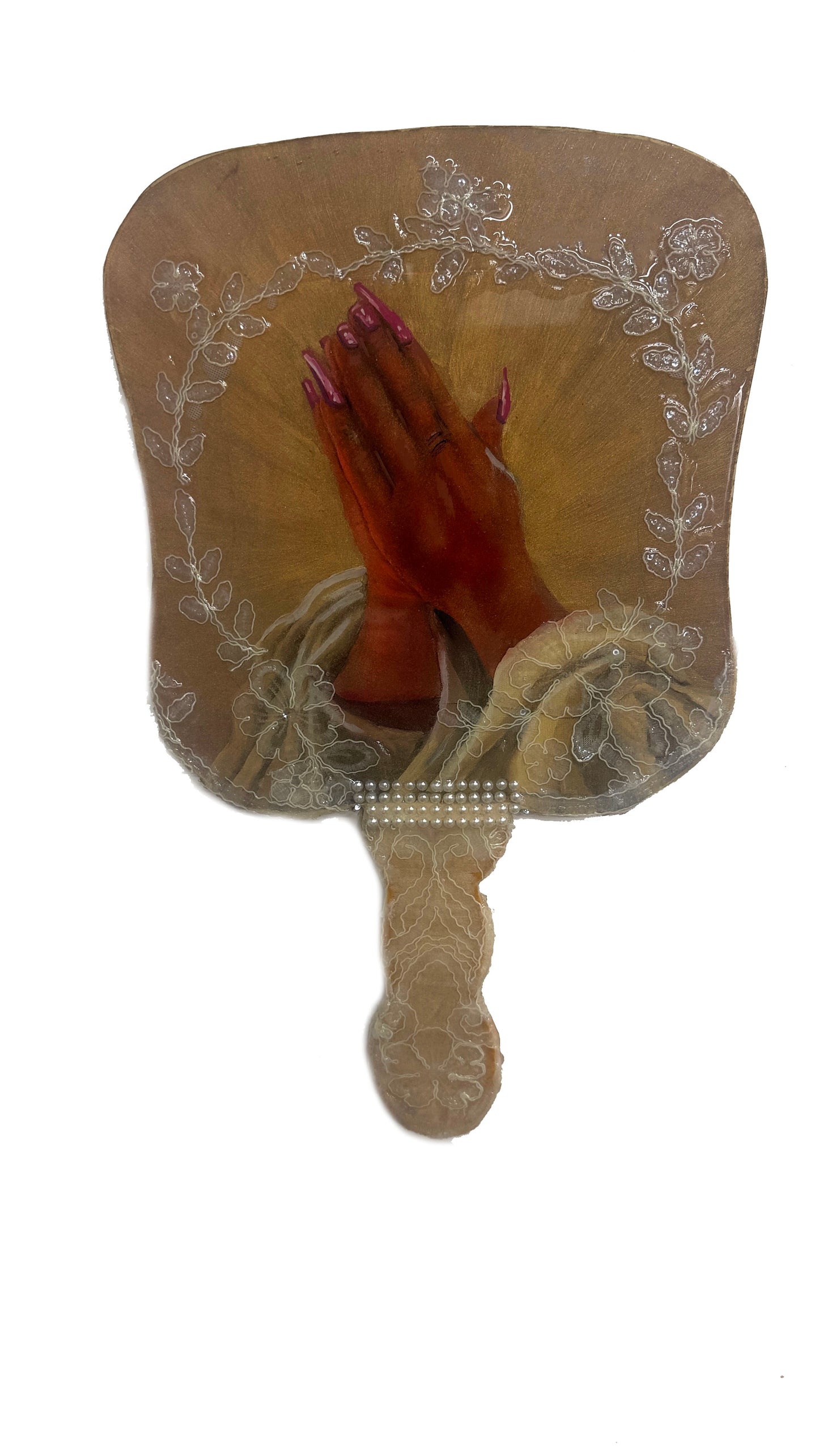 "2 Hands" Heirloom Relic Fan Sculpture
