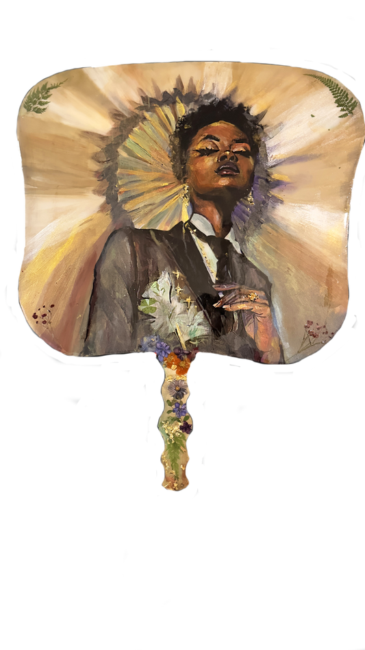 "For Thine is the Queendom" Heirloom Relic Fan Sculpture
